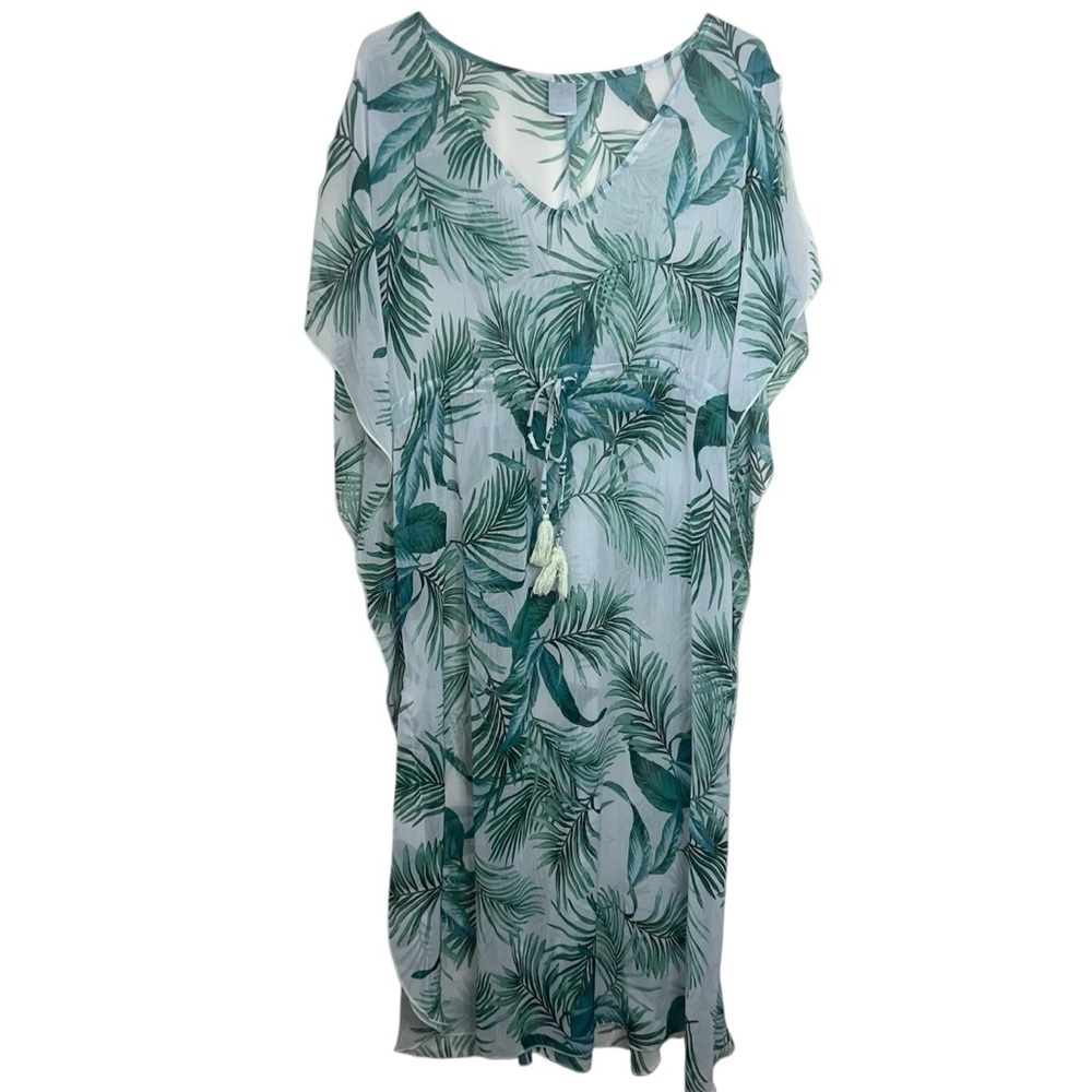 KONA SOL Women’s Midi Length Kaftan Cover Up Dress Size Large